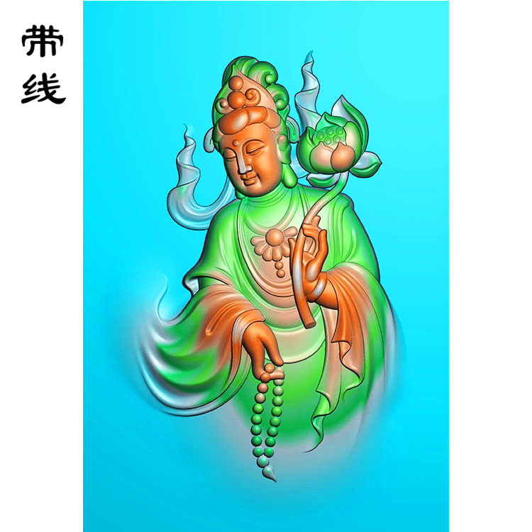观音菩萨精雕图(BGF-069)展示