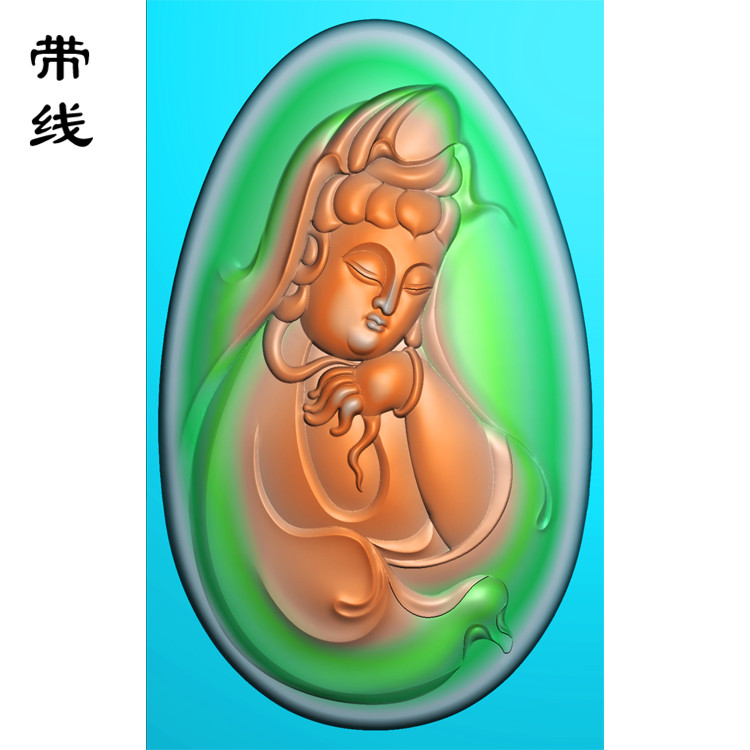 佛手观音有线精雕图(BGF-079)展示