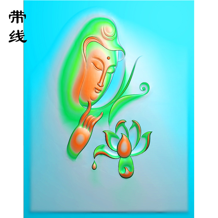 简易观音精雕图(BGF-108)展示
