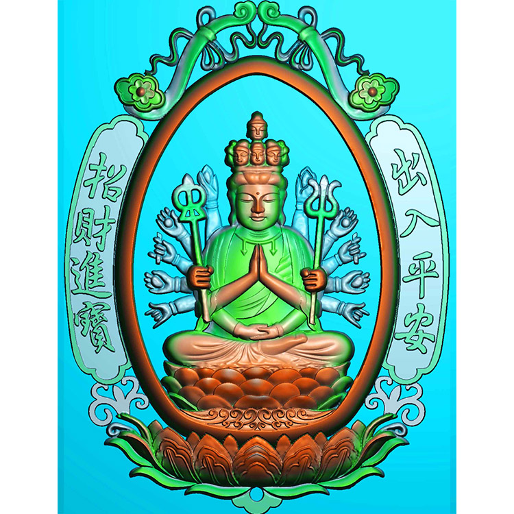 千手观音精雕图(QGY-027)展示