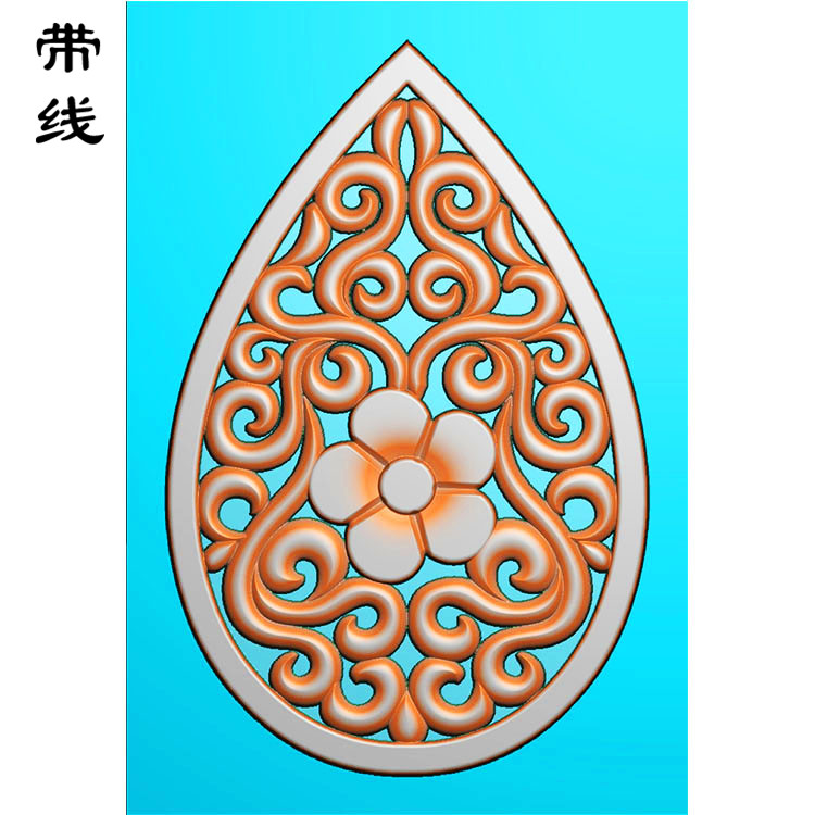 镂空草花挂件精雕图（LK0206）镂空草花挂件精雕图（LK0206）展示