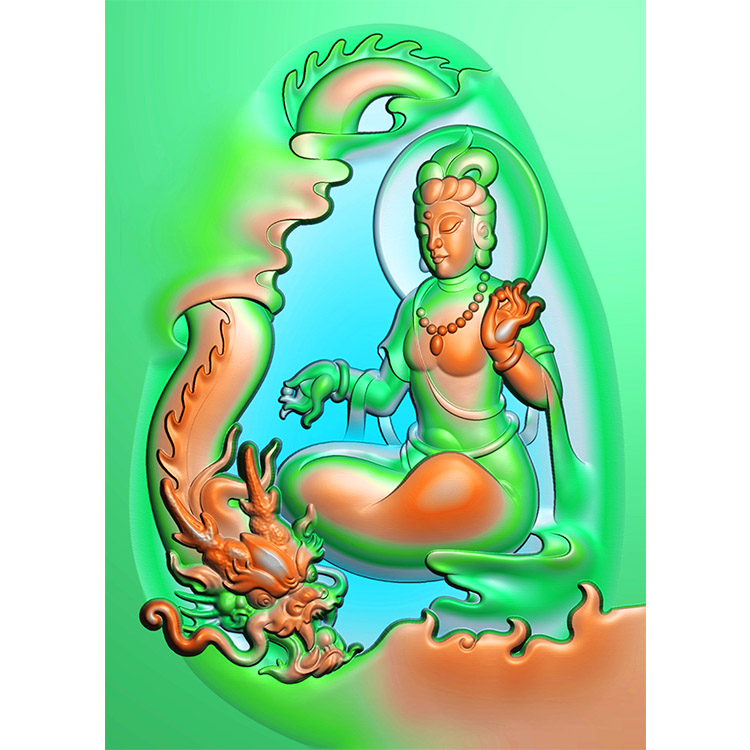 盘龙观音精雕图(YGY-035)展示