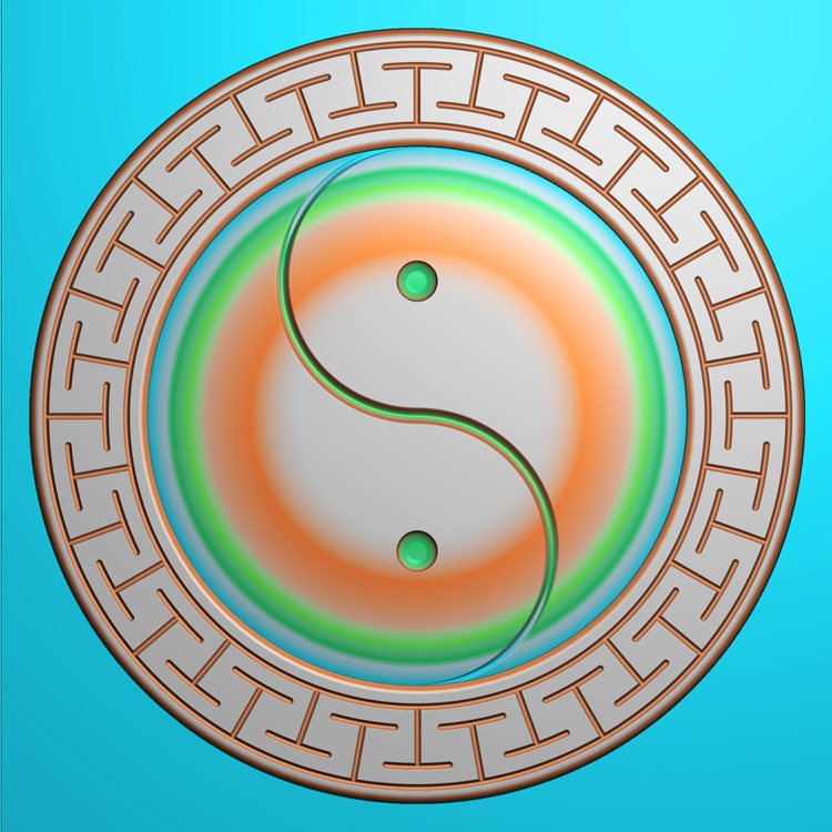太极挂件精雕图(QTG-008)展示