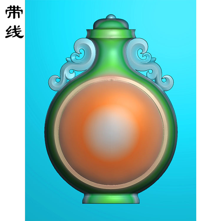 花瓶挂件精雕图(QTG-050)展示
