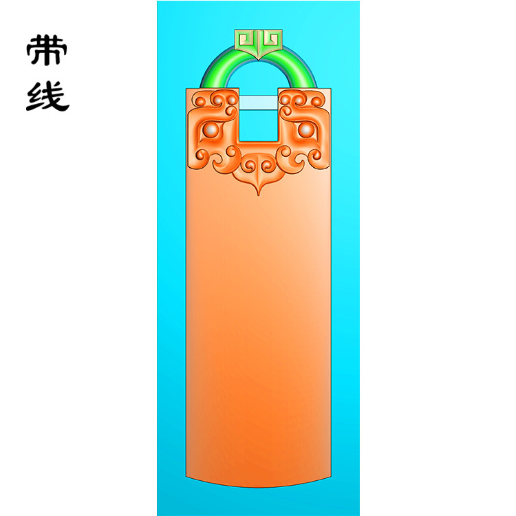 仿古兽牌精雕图(FSP-007)展示