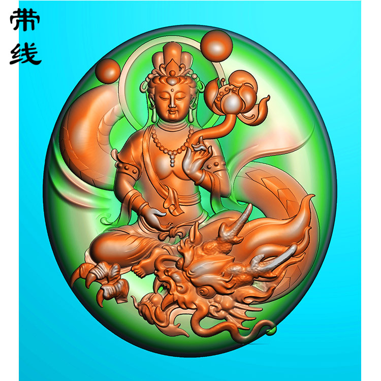 御龙观音精雕图(YGY-070)展示