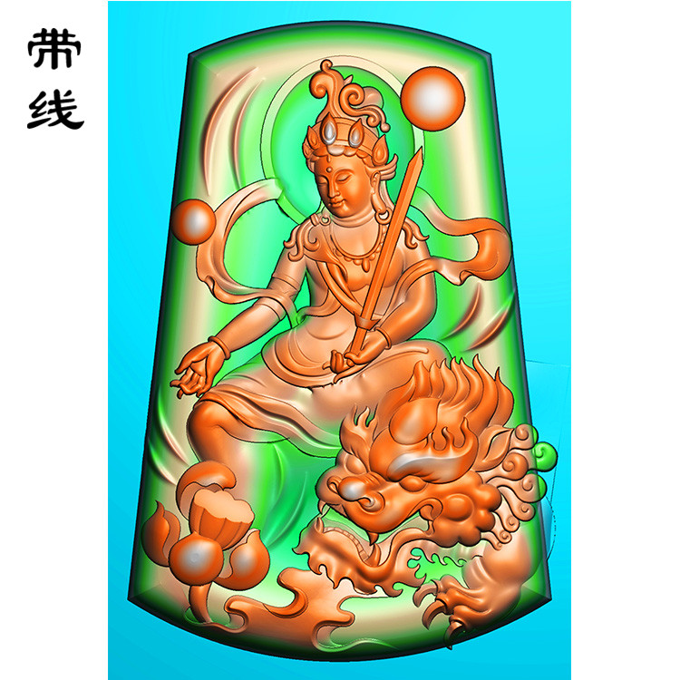 荷花御龙观音精雕图(YGY-089)展示