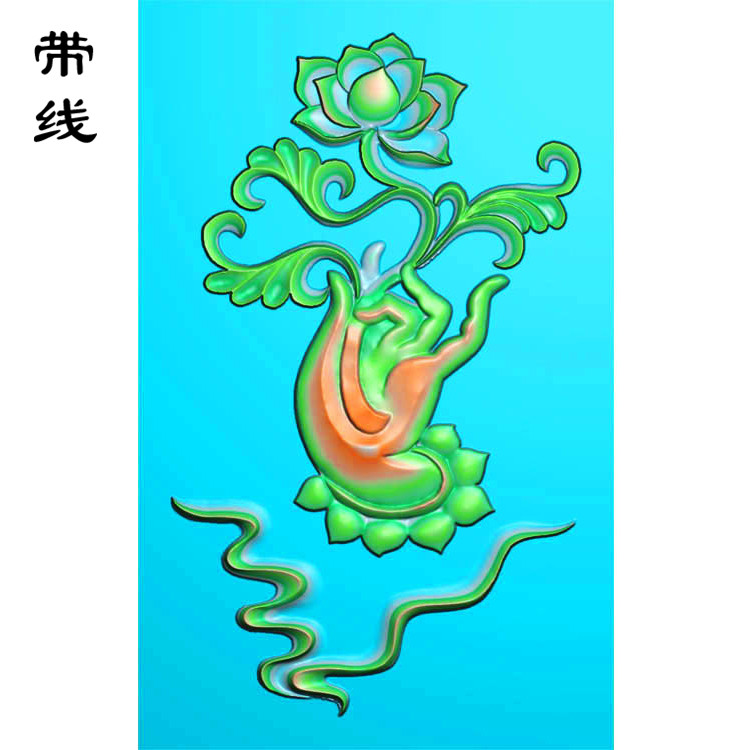 佛手莲花精雕图(FS-008)展示