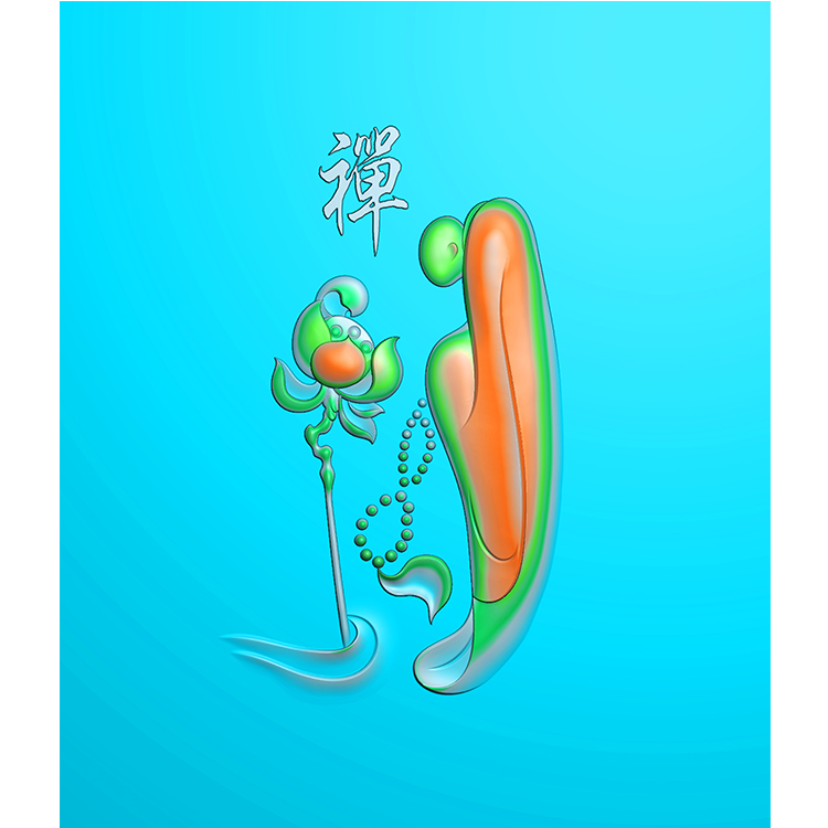 禅悟道佛像精雕图(DFX-009展示