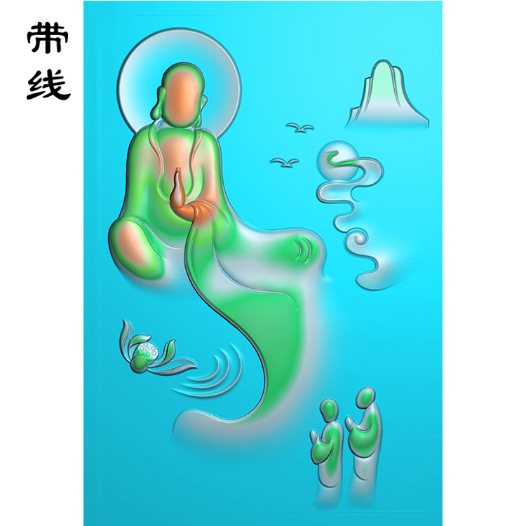 佛像悟道精雕图(DFX-038展示