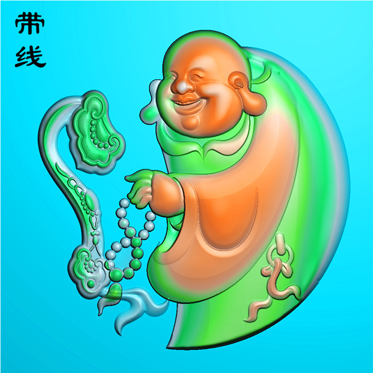 如意弥勒佛精雕图(MLF-088展示