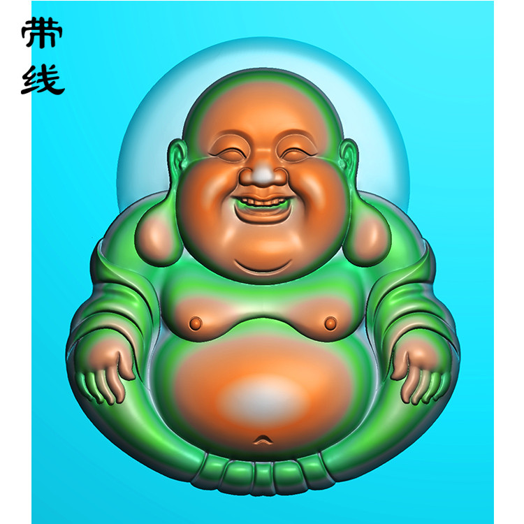 挂件笑佛弥勒佛精雕图(MLF-110展示