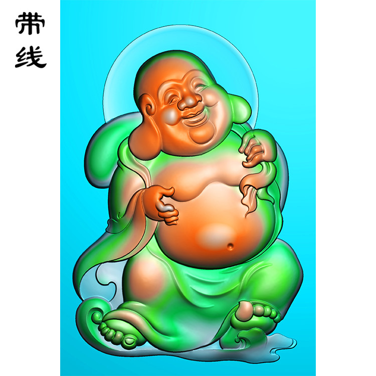 布袋弥勒佛精雕图(MLF-121展示
