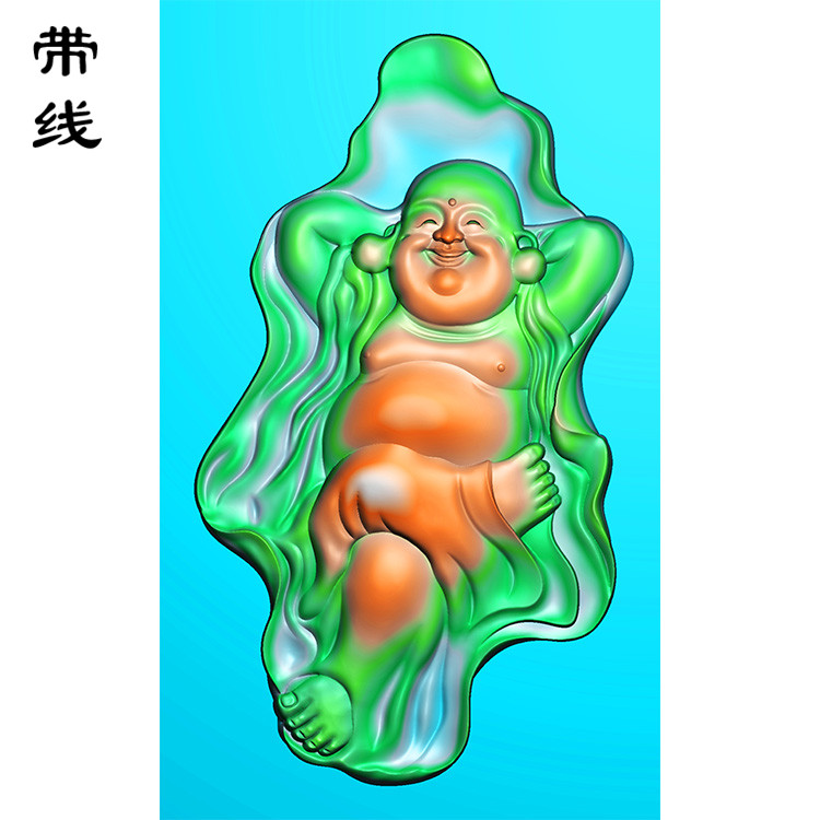 逍遥弥勒佛精雕图(MLF-143展示