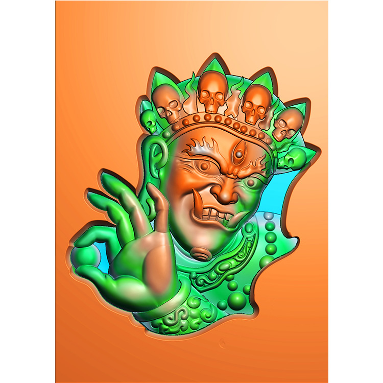 大黑天精雕图手持珠子(DHT-004)展示