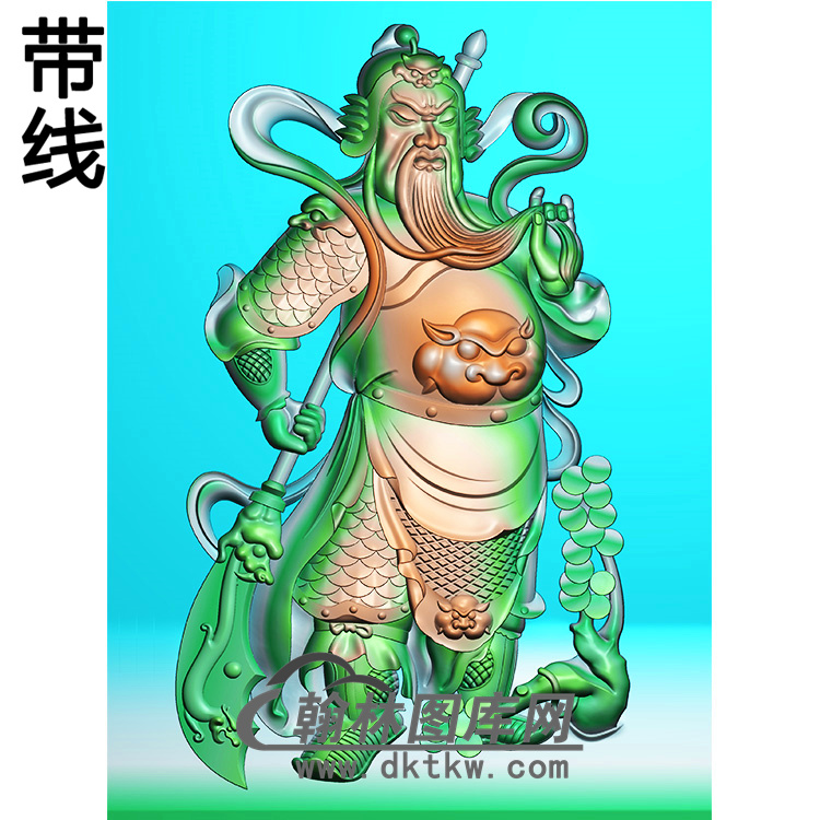 关公精雕图(CG-125)展示