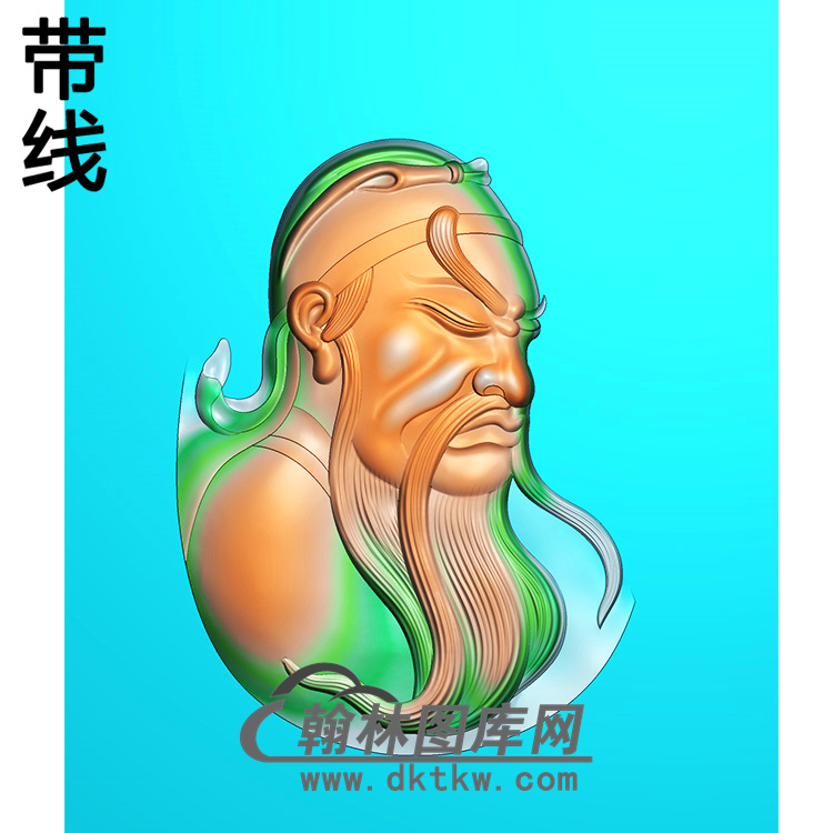 关公精雕图(CG-175)展示
