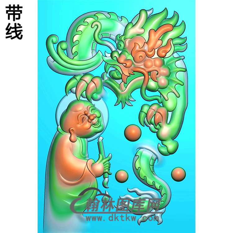 画龙点睛挂件精雕图（CS-091)展示