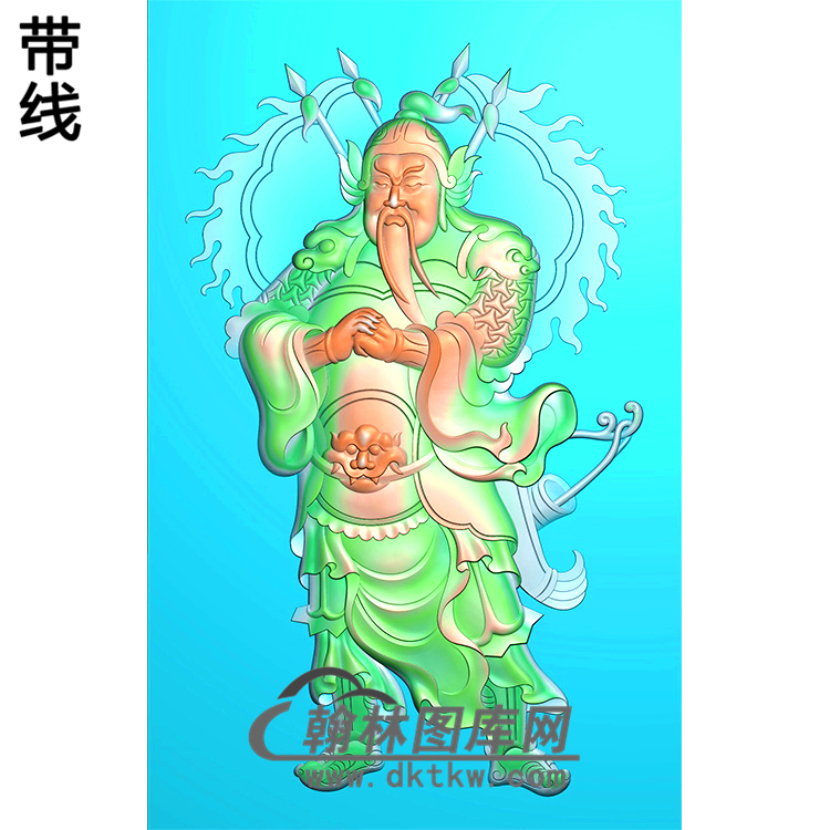 门神挂件精雕图（CS-121)展示