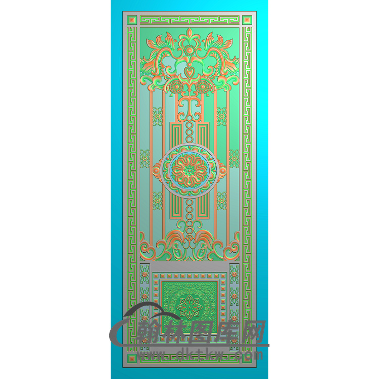 铝雕回纹框洋花精雕图无线（TM-0006）展示