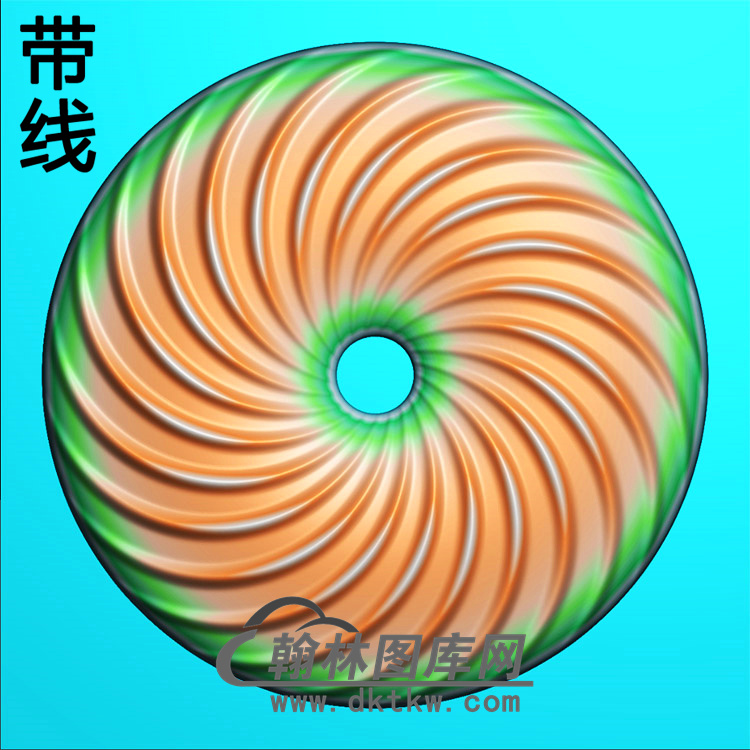 仿古纹平安扣精雕图(PAK-247)展示