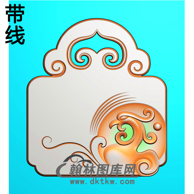 凤平安锁精雕图长命锁精雕图(CMS-136))展示