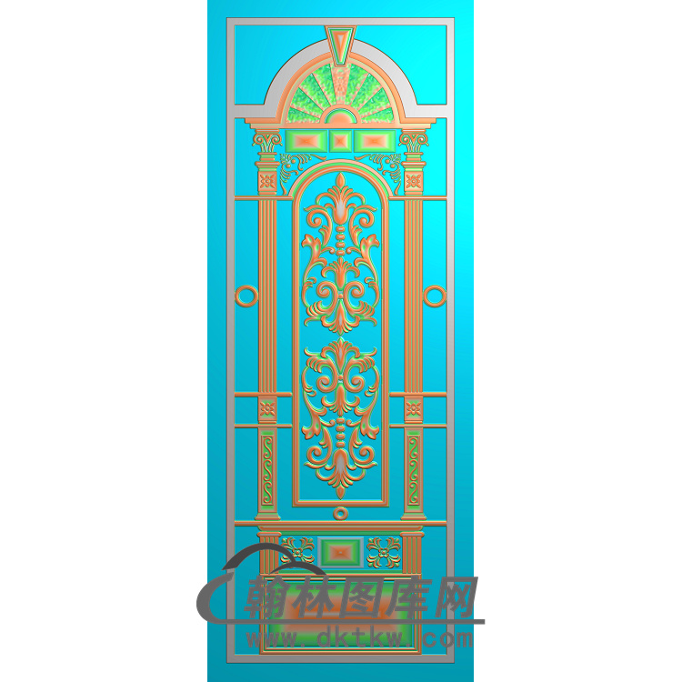 铝雕带框洋花无线精雕图（TM-0018）展示