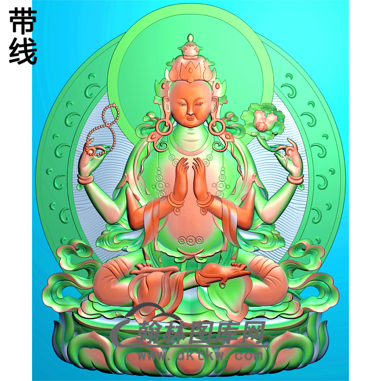 藏佛藏观音菩萨精品挂件精雕图（ZGY-179)展示