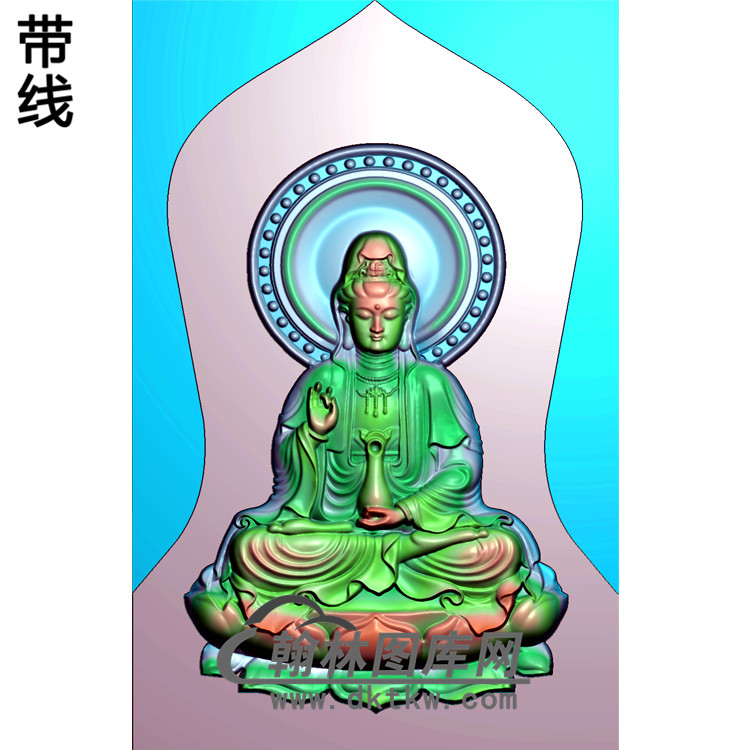 车上内凹观音菩萨精品挂件精雕图（ZGY-156)展示