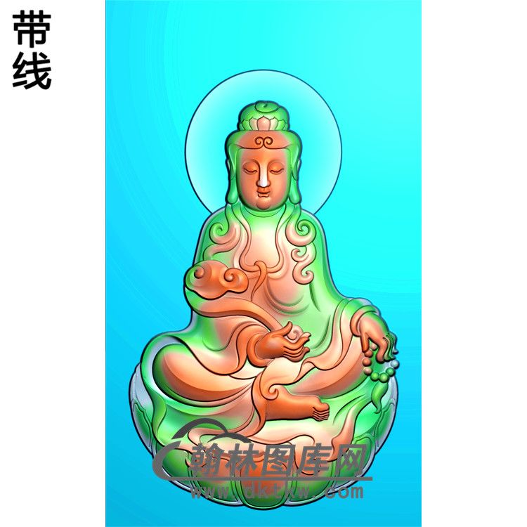 观音菩萨大士做精品挂件精雕图（ZGY-144)展示