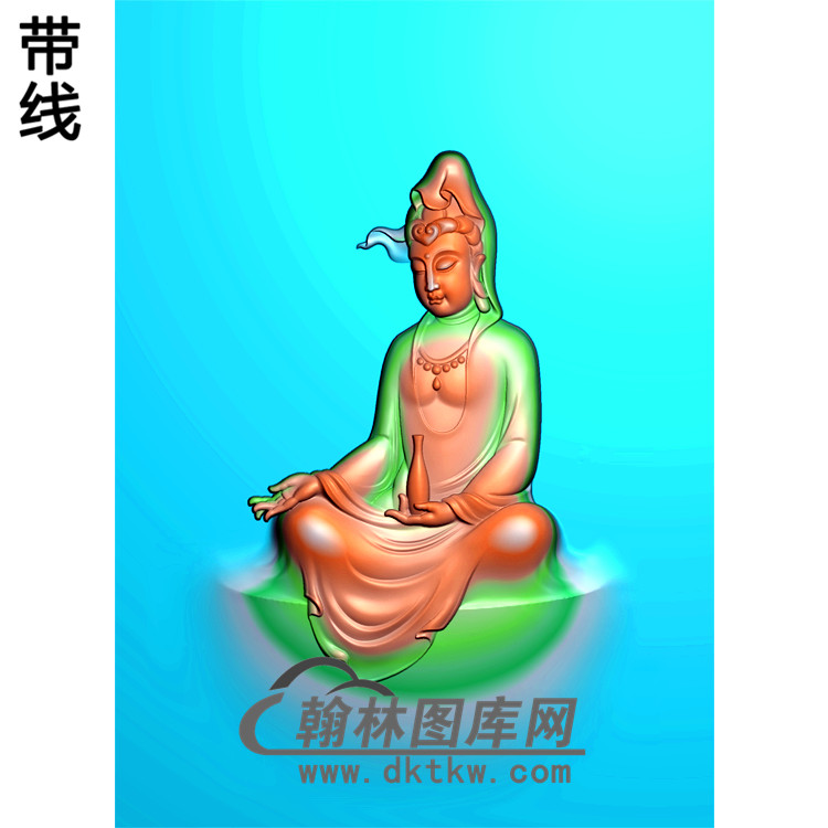观音菩萨精品挂件精雕图（ZGY-176)展示