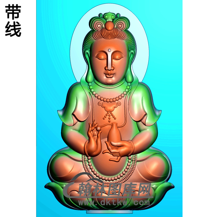 观音菩萨精品挂件精雕图（ZGY-186)展示