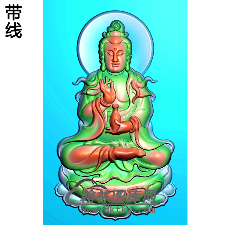 观音菩萨精品挂件精雕图（ZGY-210)展示
