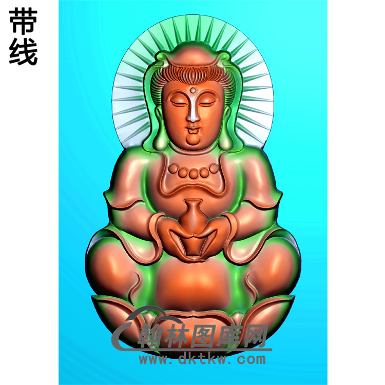 持瓶观音精品挂件精雕图（ZGY-255)展示