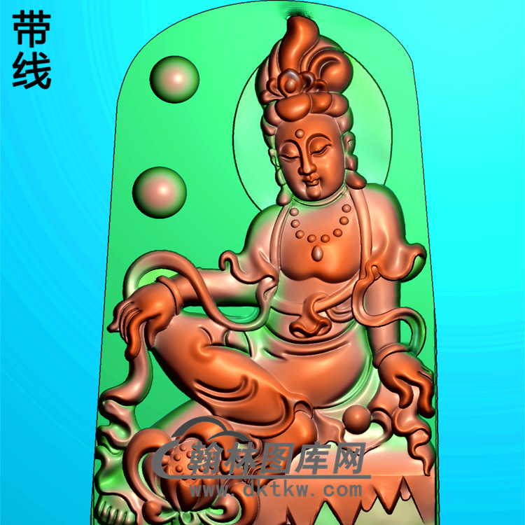 观音菩萨精品挂件精雕图（ZGY-227)展示
