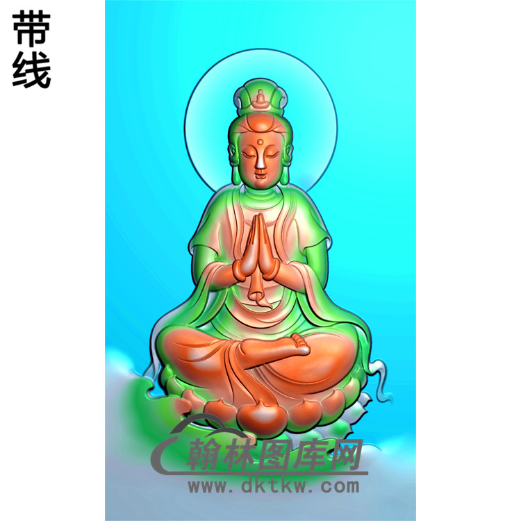 观音菩萨正坐像精品挂件精雕图（ZGY-216)展示