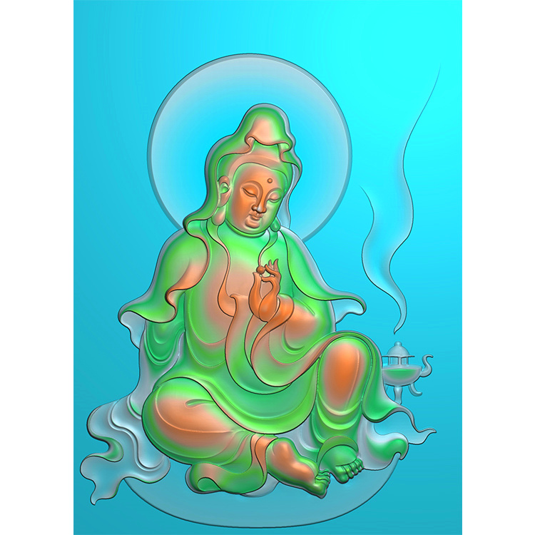 捏珠坐观音菩萨精品挂件精雕图（ZGY-351)展示