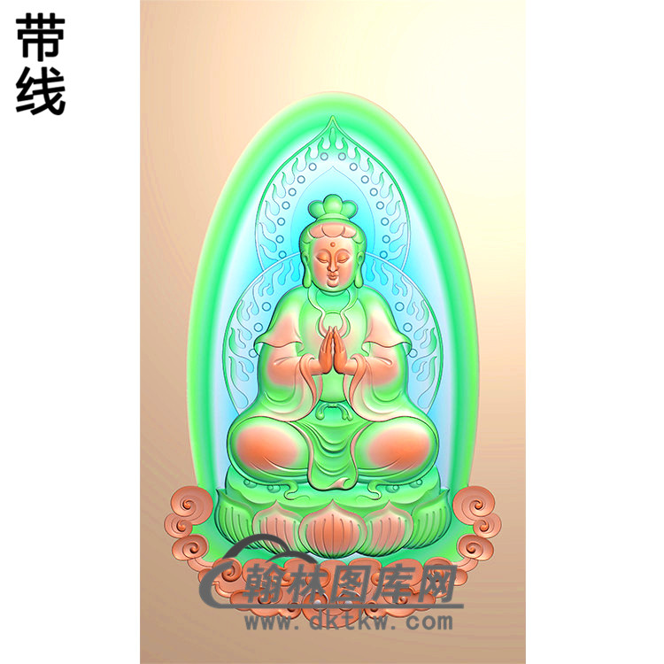 观音菩萨加精品挂件浮雕图（LGY-104)展示