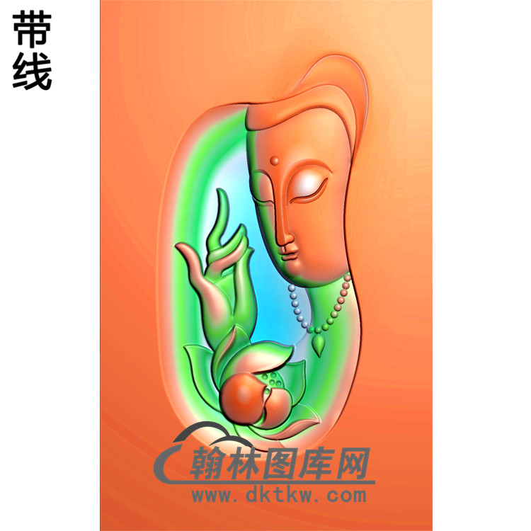 观音菩萨精品挂件精雕图（OGY-122)展示