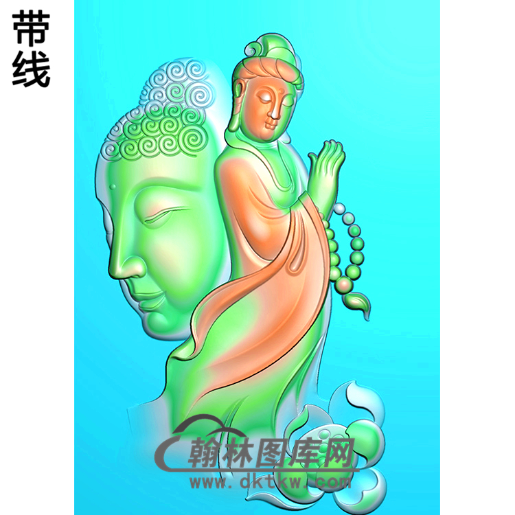 观音菩萨佛像精品挂件精雕图（OGY-214)展示