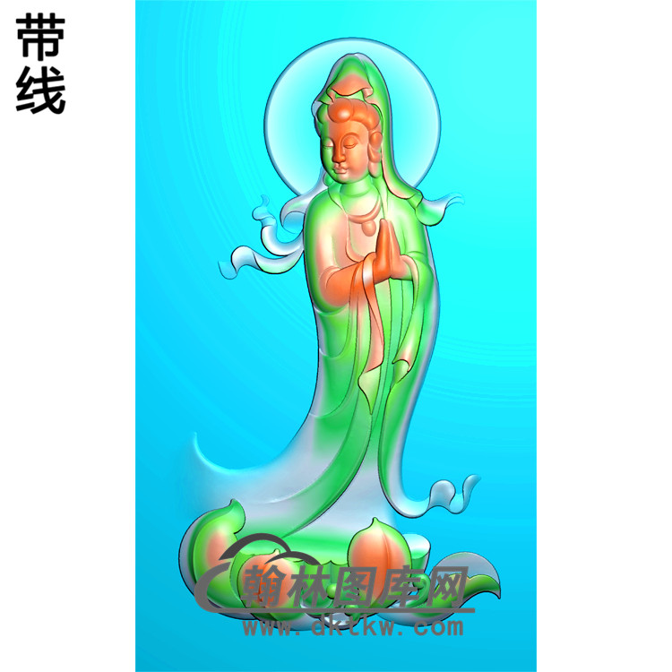 观音菩萨精品挂件精雕图（OGY-140)展示