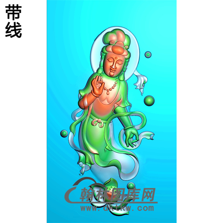 观音菩萨精品挂件精雕图（OGY-164)展示