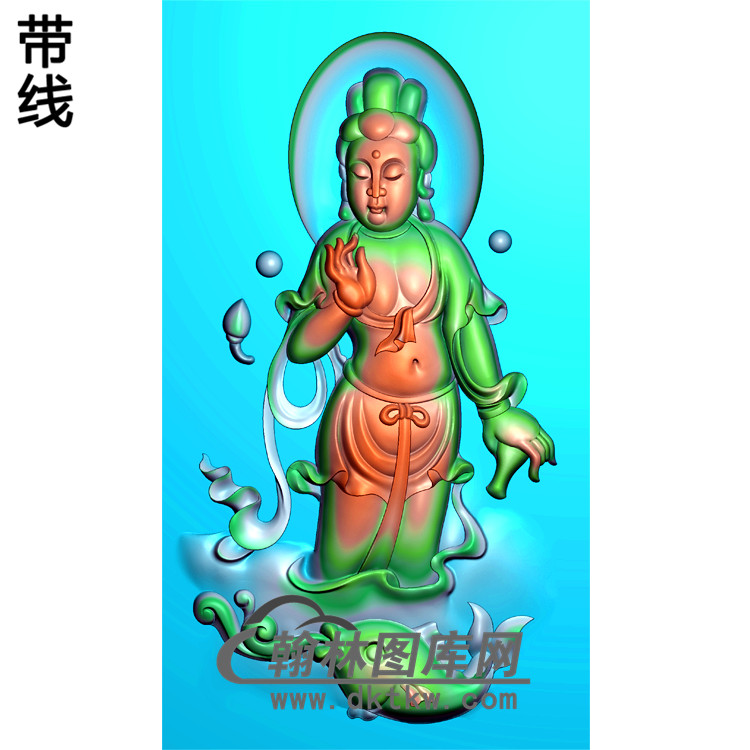 观音菩萨精品挂件精雕图（OGY-170)展示