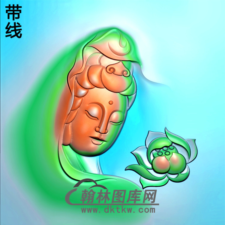 观音挂件精雕图（BGY-223)展示