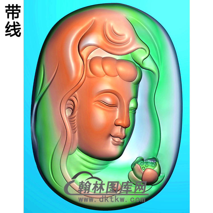 精品观音挂件精雕图（BGY-511)展示