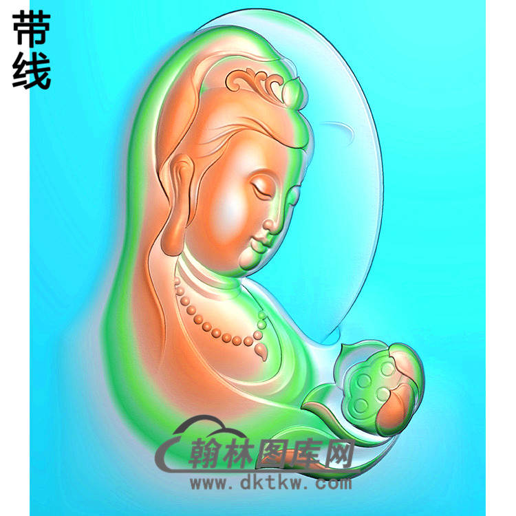 观音挂件精雕图（BGY-532)展示