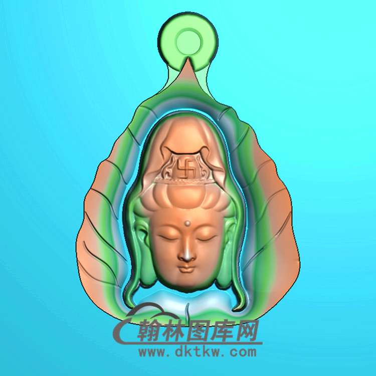 观音精品挂件精雕图（BGY-256)展示