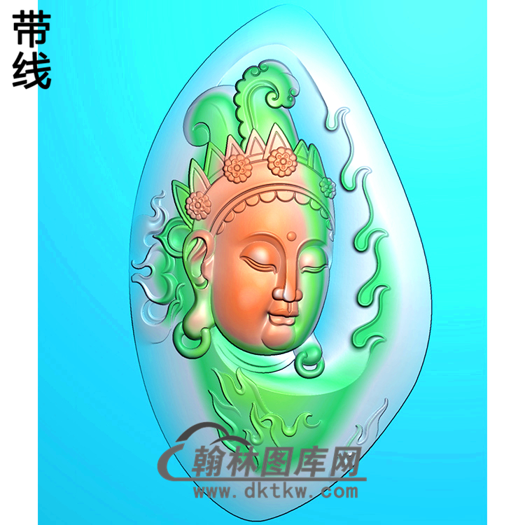 观音挂件精雕图（BGY-544)展示