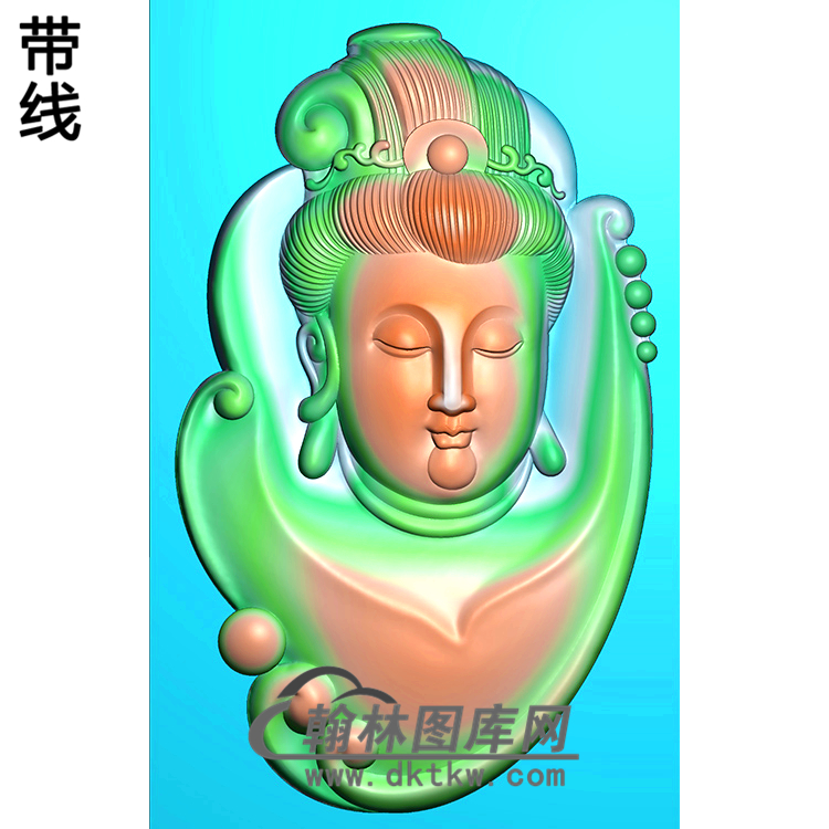 观音挂件精雕图（BGY-547)展示