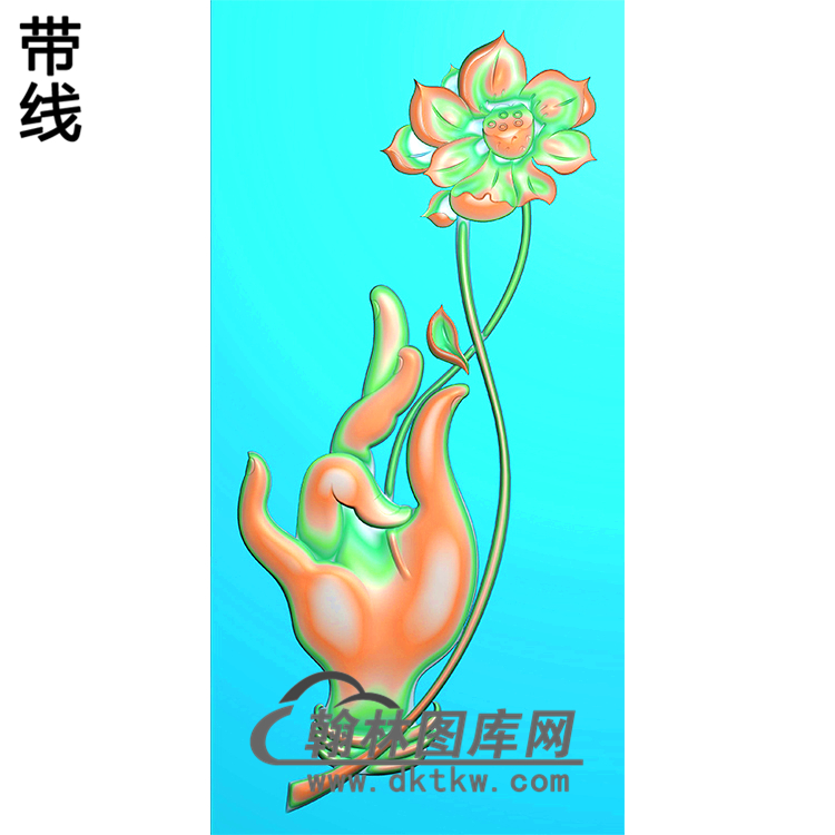 莲花佛手浮雕图（FS-037)展示